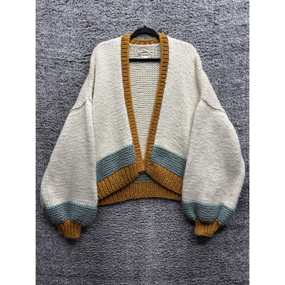Nully Chunky Colorblock Cardigan Size 1X Multicolor Society Mano